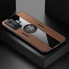 For Xiaomi Redmi K50 Gaming XINLI Stitching Cloth Textue TPU Phone Case with Ring Holder(Brown) - 1