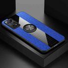 For Xiaomi Redmi Note 11 Global XINLI Stitching Cloth Textue TPU Phone Case with Ring Holder(Blue) - 1