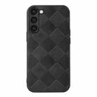 For Samsung Galaxy S23 5G Weave Plaid PU Phone Case(Black) - 1