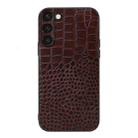 For Samsung Galaxy S23 5G Crocodile Texture Genuine Leather Phone Case(Coffee) - 1