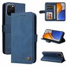For Huawei nova Y61 Skin Feel Life Tree Metal Button Leather Phone Case(Blue) - 1