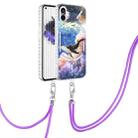 For Nothing Phone 1 2.0mm Airbag Shockproof IMD TPU Phone Case with Lanyard(Whale) - 1