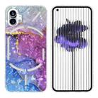 For Nothing Phone 1 2.0mm Airbag Shockproof IMD TPU Phone Case(Blue Purple Marble) - 1