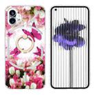 For Nothing Phone 1 2.0mm Airbag Shockproof IMD TPU Phone Case with Ring(Dancing Butterflies) - 1