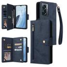 For OnePlus N300 Rivet Buckle 9 Cards Three Fold Leather Phone Case(Blue) - 1