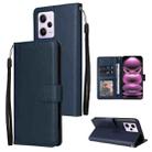 For Xiaomi Redmi Note 12 Pro 5G China Multifunctional 3 Card Slots Leather Phone Case(Navy Blue) - 1