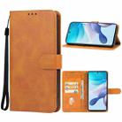 For Motorola Moto G53 Leather Phone Case(Brown) - 1