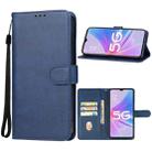 For OPPO A58x Leather Phone Case(Blue) - 1