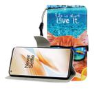 For One Plus 8 Pro Colored Drawing Horizontal Flip Leather Case with Holder & Card Slot & Wallet(Underwater Cat) - 1