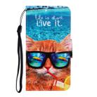 For One Plus 8 Pro Colored Drawing Horizontal Flip Leather Case with Holder & Card Slot & Wallet(Underwater Cat) - 2