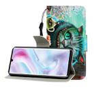 For Galaxy A31 Colored Drawing Horizontal Flip Leather Case with Holder & Card Slot & Wallet(Green Eyes) - 1