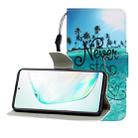 For Galaxy A81 Colored Drawing Horizontal Flip Leather Case with Holder & Card Slot & Wallet(Blue Coconut Grove) - 1