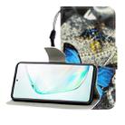 For Galaxy A81 Colored Drawing Horizontal Flip Leather Case with Holder & Card Slot & Wallet(A Butterfly) - 1