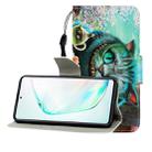 For Galaxy A91 Colored Drawing Horizontal Flip Leather Case with Holder & Card Slot & Wallet(Green Eyes) - 1