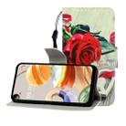 For LG K61 Colored Drawing Horizontal Flip Leather Case with Holder & Card Slot & Wallet(Red Rose) - 1