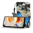 For LG K61 Colored Drawing Horizontal Flip Leather Case with Holder & Card Slot & Wallet(A Butterfly) - 1