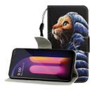 For LG V60 Colored Drawing Horizontal Flip Leather Case with Holder & Card Slot & Wallet(Down Jacket Cat) - 1