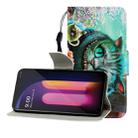 For LG V60 Colored Drawing Horizontal Flip Leather Case with Holder & Card Slot & Wallet(Green Eyes) - 1