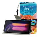 For LG V60 Colored Drawing Horizontal Flip Leather Case with Holder & Card Slot & Wallet(Underwater Cat) - 1