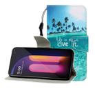 For LG V60 Colored Drawing Horizontal Flip Leather Case with Holder & Card Slot & Wallet(Coconut Tree) - 1