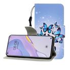 For Huawei Nova 7 Colored Drawing Horizontal Flip Leather Case with Holder & Card Slot & Wallet(Many Butterflies) - 1
