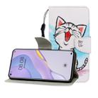 For Huawei Nova 7 Pro Colored Drawing Horizontal Flip Leather Case with Holder & Card Slot & Wallet(Red Mouth Cat) - 1