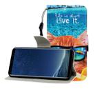 For Galaxy S8 Colored Drawing Horizontal Flip Leather Case with Holder & Card Slot & Wallet(Underwater Cat) - 1