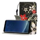 For Galaxy S8 Colored Drawing Horizontal Flip Leather Case with Holder & Card Slot & Wallet(Safflower) - 1