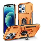 For iPhone 14 Pro Max Pioneer Armor Sliding Camshield Phone Case(Orange) - 1