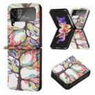 For Samsung Galaxy Z Flip4 Colored Drawing Invisible Magnetic Leather Phone Case(Tree Life) - 1