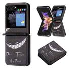 For Samsung Galaxy Z Flip5 Colored Drawing Leather Phone Case(Smirk) - 1