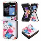 For Samsung Galaxy Z Flip5 Colored Drawing Leather Phone Case(Butterflies) - 1