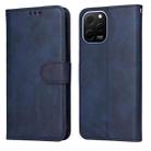 For Huawei nova Y61 Classic Calf Texture Flip Leather Phone Case(Blue) - 1