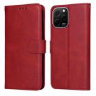 For Huawei nova Y61 Classic Calf Texture Flip Leather Phone Case(Red) - 1