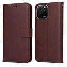 For Huawei nova Y61 Classic Calf Texture Flip Leather Phone Case(Brown) - 1