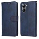 For Realme 10 4G Global Classic Calf Texture Flip Leather Phone Case(Blue) - 1