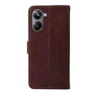 For Realme 10 4G Global Classic Calf Texture Flip Leather Phone Case(Brown) - 3