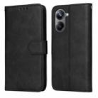 For Realme 10 4G Global Classic Calf Texture Flip Leather Phone Case(Black) - 1