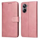 For Realme 10 4G Global Classic Calf Texture Flip Leather Phone Case(Rose Gold) - 1