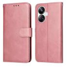 For Realme 10 Pro+ 5G Classic Calf Texture Flip Leather Phone Case(Rose Gold) - 1
