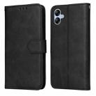 For Samsung Galaxy A04e Classic Calf Texture Flip Leather Phone Case(Black) - 1