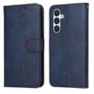 For Samsung Galaxy A34 5G Classic Calf Texture Flip Leather Phone Case(Blue) - 1