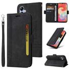 For Samsung Galaxy A04e BETOPNICE Dual-side Buckle Leather Phone Case(Black) - 1