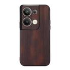 For OPPO Reno9 Pro+ Yellow Cow Texture PU Phone Case(Coffee) - 1