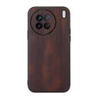 For vivo X90 Yellow Cow Texture PU Phone Case(Coffee) - 1