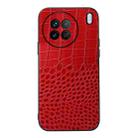 For vivo X90 Crocodile Top Layer Cowhide Leather Phone Case(Red) - 1