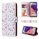 For Samsung Galaxy A22e 5G Bronzing Painting RFID Leather Phone Case(Pansies) - 1