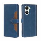 For Huawei nova 10 SE Skin Feel Magnetic Buckle Leather Phone Case(Blue) - 1