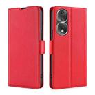 For Honor 80 Pro Ultra-thin Voltage Side Buckle Horizontal Flip Leather Phone Case(Red) - 1