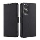 For Honor 80 Pro Ultra-thin Voltage Side Buckle Horizontal Flip Leather Phone Case(Black) - 1